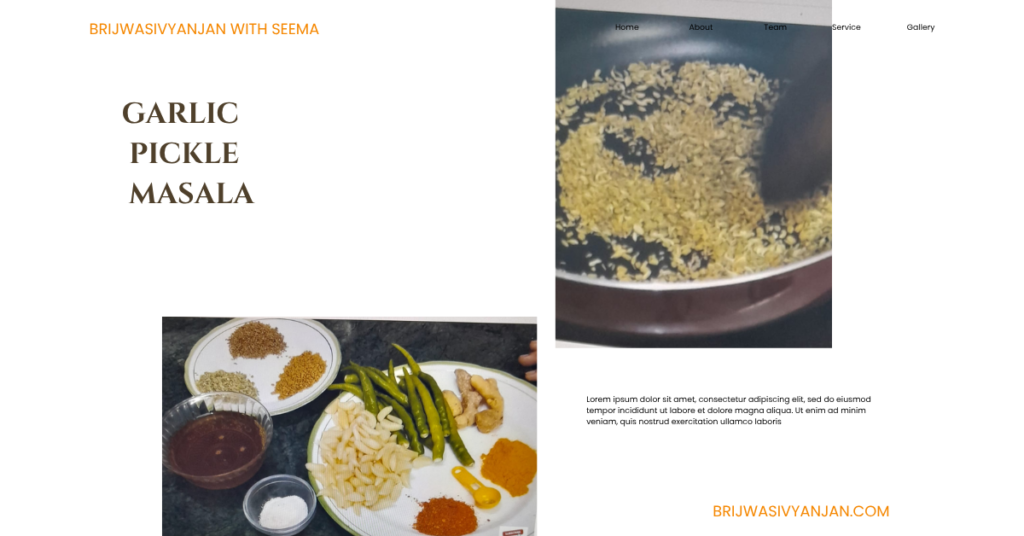garlic pickly masala