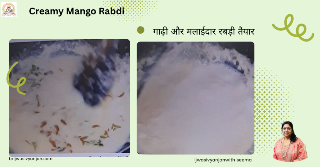 creamy mango rabdi